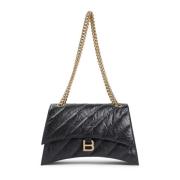 Zwarte Crush Chain Tas Balenciaga , Black , Dames