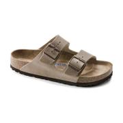 Arizona Soft Footbed Oiled Leather Sandalen Birkenstock , Brown , Here...