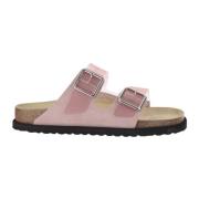 Roze Chintzrose Sandalen met Suède Afwerking Birkenstock , Pink , Here...