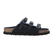 Navy Suède Sandalen Kurk Zool Birkenstock , Blue , Heren