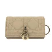 Pre-owned Canvas wallets Dior Vintage , Beige , Dames