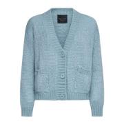 Trendy Sweater Selection Roberto Collina , Blue , Dames