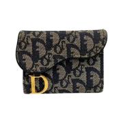 Pre-owned Canvas wallets Dior Vintage , Blue , Dames