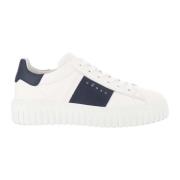 Leren Veterschoenen Wit Marineblauw Hogan , White , Heren