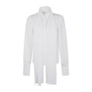 Witte Ascot Blouse Patou , White , Dames