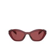 Stijlvolle Zonnebril A02S Model Prada , Red , Dames