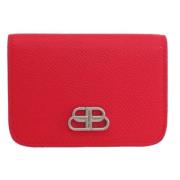 Pre-owned Leather wallets Balenciaga Vintage , Red , Dames