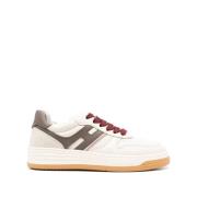 Sneakers Bordeaux Rood Wit Grijs Hogan , Multicolor , Dames