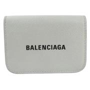 Pre-owned Leather wallets Balenciaga Vintage , Gray , Unisex