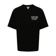 Zwart Constellation Logo T-shirt Kenzo , Black , Heren