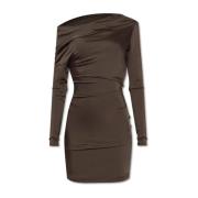 Gedrapeerde jurk Alexander McQueen , Brown , Dames