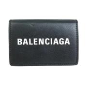 Pre-owned Leather wallets Balenciaga Vintage , Black , Unisex