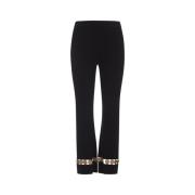 Zwarte Wollen Gebreide Broek Paco Rabanne , Black , Dames