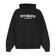 Hoodie Vetements , Black , Heren