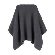 Grijze Wol-Kasjmier Cape Jas Jil Sander , Gray , Dames