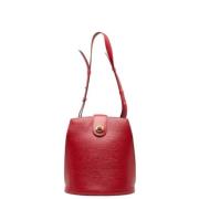 Pre-owned Leather handbags Louis Vuitton Vintage , Red , Dames