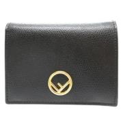 Pre-owned Leather wallets Fendi Vintage , Black , Dames