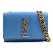 Pre-owned Leather shoulder-bags Yves Saint Laurent Vintage , Blue , Da...