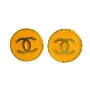 Pre-owned Metal chanel-jewelry Chanel Vintage , Orange , Dames