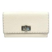 Pre-owned Leather wallets Fendi Vintage , White , Dames