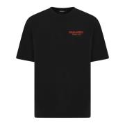 Heren T-shirt Dsquared2 , Black , Heren