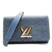 Pre-owned Leather wallets Louis Vuitton Vintage , Blue , Dames