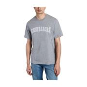 Heilig Hart Geborduurd T-shirt Ami Paris , Gray , Heren