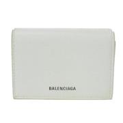 Pre-owned Leather wallets Balenciaga Vintage , White , Dames