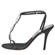 Pre-owned Satin sandals Dior Vintage , Black , Dames