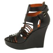 Pre-owned Leather sandals Givenchy Pre-owned , Black , Dames