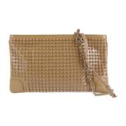 Pre-owned Leather clutches Christian Louboutin Pre-owned , Beige , Dam...