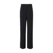 Wijde Twill Broek voor Vrouwen Calvin Klein , Black , Dames