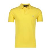 Gele korte mouw slim fit polo Ralph Lauren , Yellow , Heren