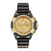 Icon Active Chronograaf Diamanten Horloge Versace , Black , Unisex