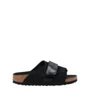 Zwarte Nubuck High Shine Sandalen Birkenstock , Black , Dames