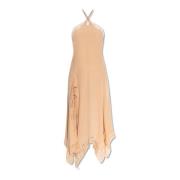 Zijden jurk Chloé , Beige , Dames