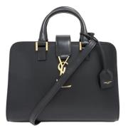 Pre-owned Leather handbags Yves Saint Laurent Vintage , Black , Dames