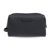 Leren toilettas Brioni , Black , Heren