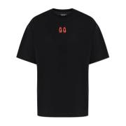 T-shirt met logo 44 Label Group , Black , Heren