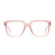 Roze Vierkante Bril Helder Lens Kuboraum , Pink , Dames