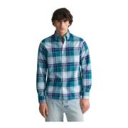 Geruite Oxford Overhemd Regular Fit Gant , Blue , Heren