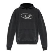 Hoodie S-Boxt-Hood-Q7 Diesel , Black , Heren