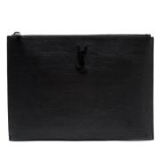 Pre-owned Fabric clutches Yves Saint Laurent Vintage , Black , Dames