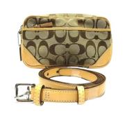 Pre-owned Fabric shoulder-bags Coach Pre-owned , Beige , Dames