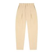 Beige Linnen Zijden Elastische Taillebroek Cortana , Beige , Dames