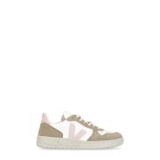 Witte Leren Sneakers met Suède Inzetstukken Veja , Multicolor , Dames