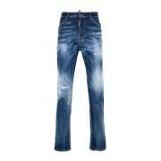 Blauwe Stretch Denim Jeans Dsquared2 , Blue , Heren