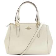 Pre-owned Leather handbags Coach Pre-owned , White , Dames