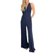 Blauwe Jumpsuit met Open Rug Aniye By , Blue , Dames