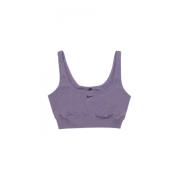 Chill Terry Cropped Tank Nike , Purple , Dames